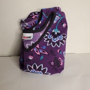 ScrubStar Purple Floral Scrub Top Size Large